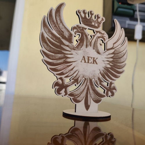 AEK wooden decorative double-headed eagle