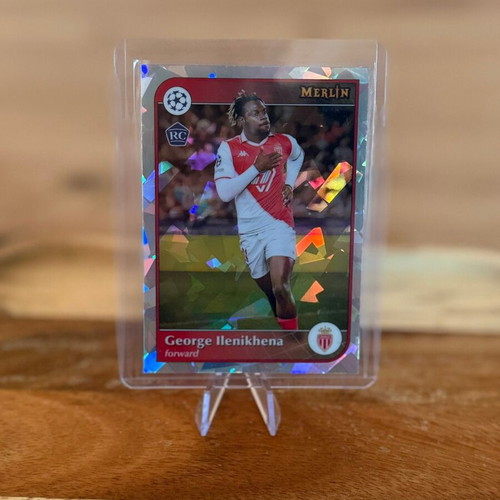George Ilenikhena 2024-25 Topps Merlin Cracked Ice Refractor RC new
