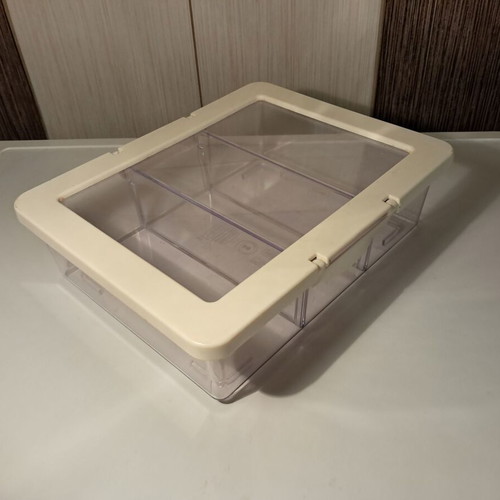 IKEA Plastic Food Storage Container with Removable Dividers and Clip Lid