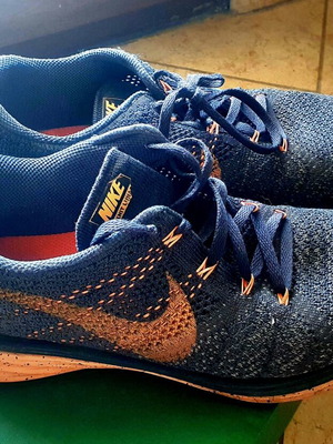 Nike running shoes size 41 used, gray and orange