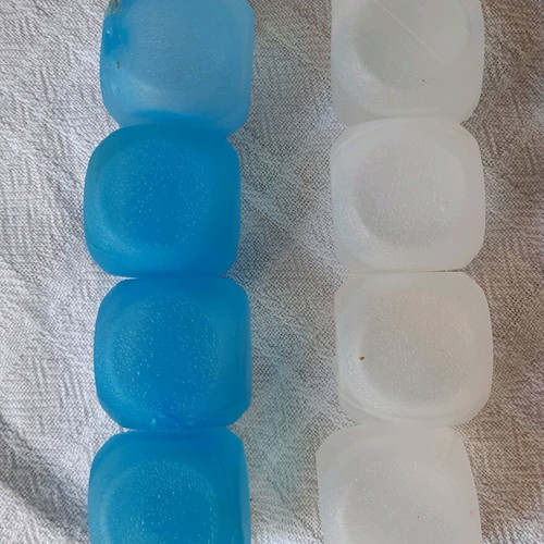 Plastic ice cubes new, set of 16, colorful