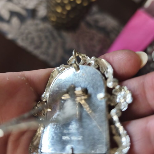Silver 925 Small Frame with Gold Details like new