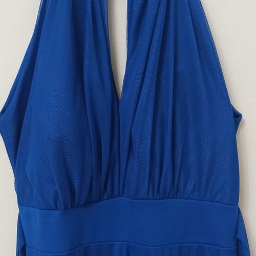 Maxi dress electric blue new, ideal for formal occasions