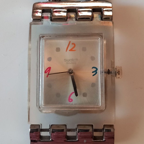 Ρολόι χειρός γυναικείο Swatch μεταχειρισμένο, θέλει επισκευή μηχανισμού