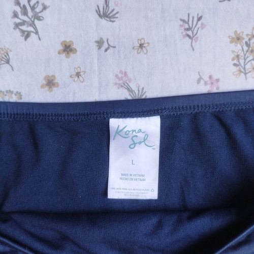 High Waist Swimsuit Bottom Navy Blue Like New, Size L