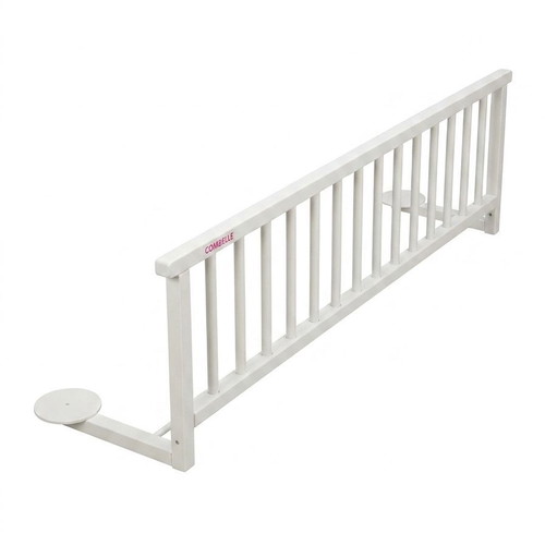 Combelle wooden white baby bed safety rail like new