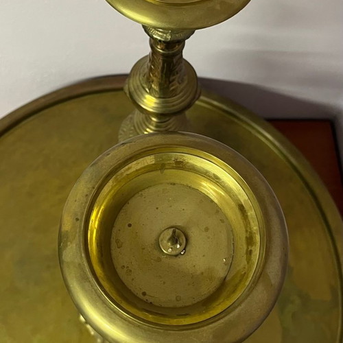 Brass candlesticks used, set of 2, solid