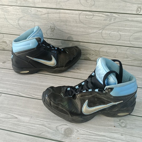 Nike Air leather sneakers size 37.5, black and blue