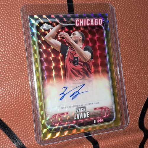 Zach Lavine gold autograph card numbered to 50, like new