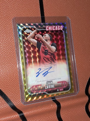 Zach Lavine gold autograph card numbered to 50, like new