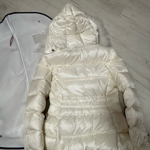 Moncler Boed Women's Jacket New White Beige Size M