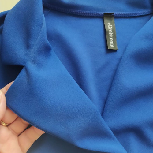Set jacket and trousers like new from thin fabric blue