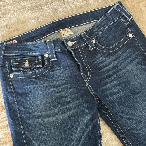 True Religion bootcut pants size L like new, blue