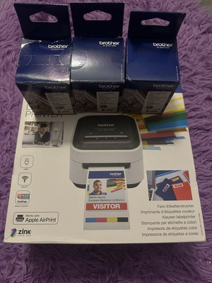 Brother VC-500W Thermal Printer like new with 3 ribbons and cleaning tape