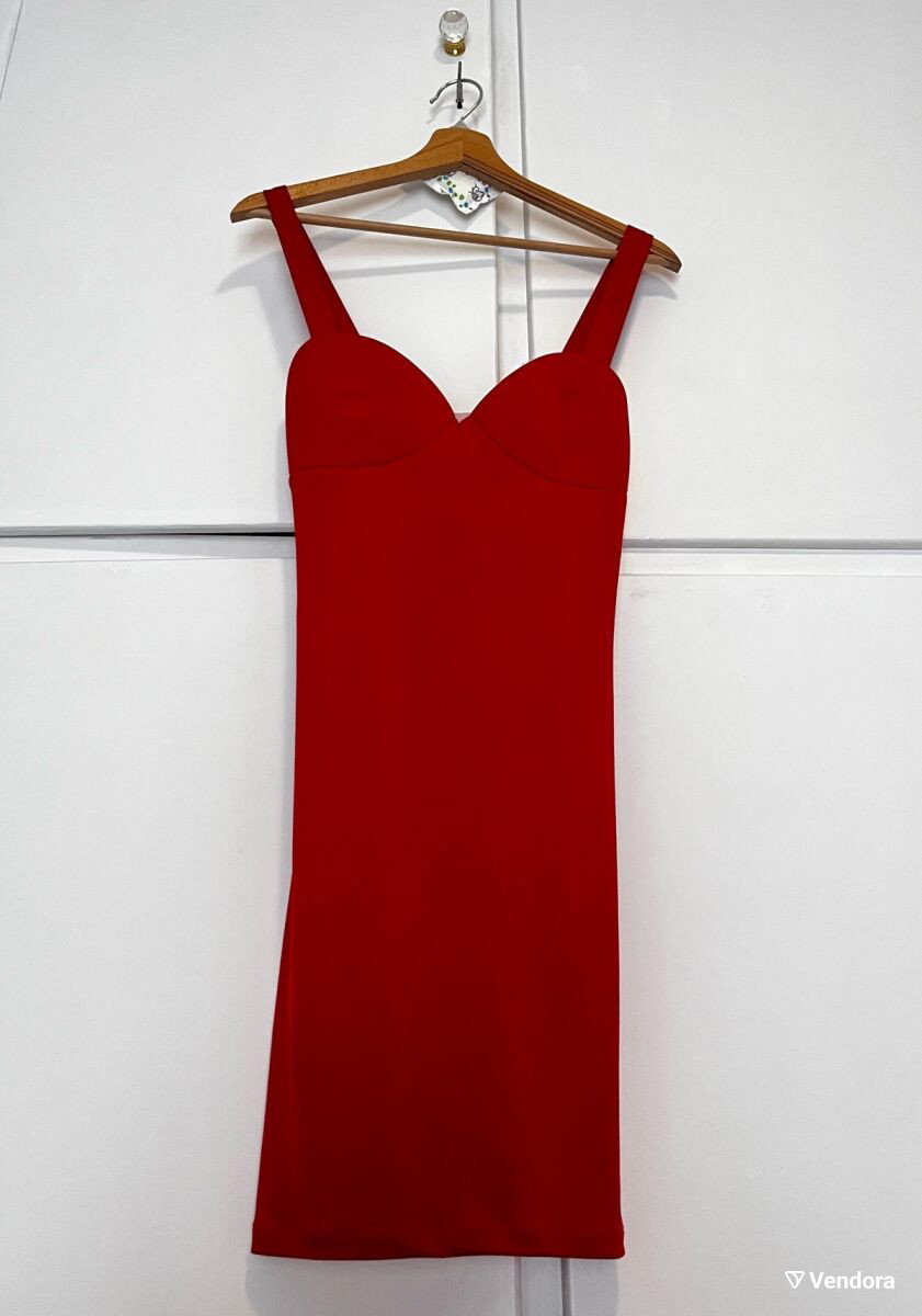 karavan red dress NAOYUKI DRESS - KARAVAN CLOTHING tiered jacquard dress