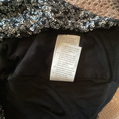 Benetton Black Sleeveless Top with Sequins size M like new