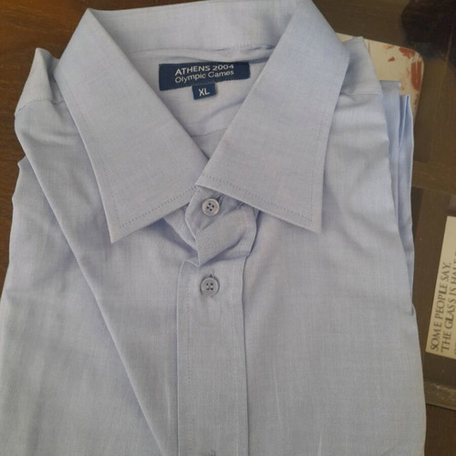 Athens 2004 shirt XL unused, light blue long sleeve