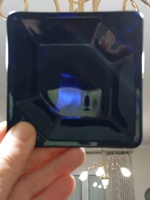 Vintage ashtray like new, cobalt blue
