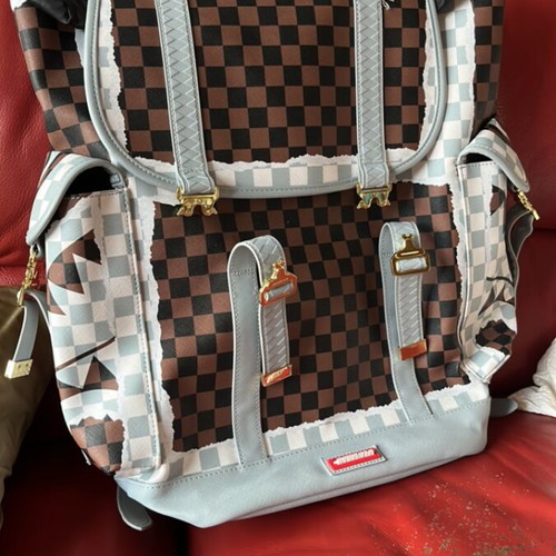 Sprayground backpack new, gray and brown
