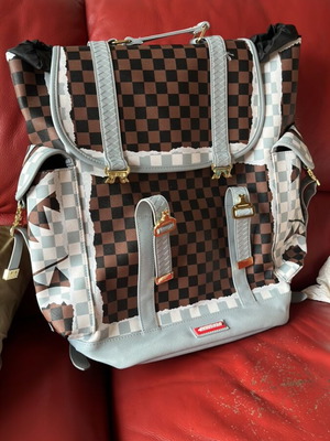 Sprayground backpack new, gray and brown
