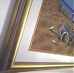  Πίνακας του Αντ. Ξυνού, μεικτή τεχνική σε καμβά, Παραλία