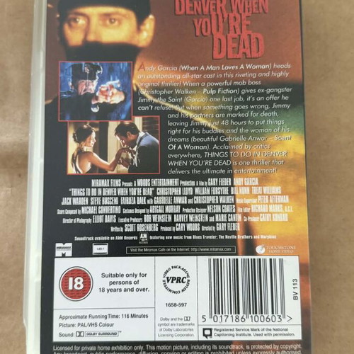Things to Do in Denver when You are Dead VHS like new