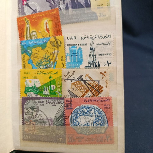 Album Carnet No5 with Used North Africa Stamps