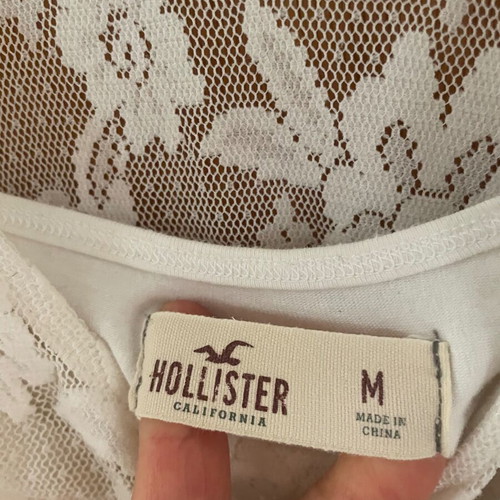 Hollister white lace mini dress like new, size M (fits S)