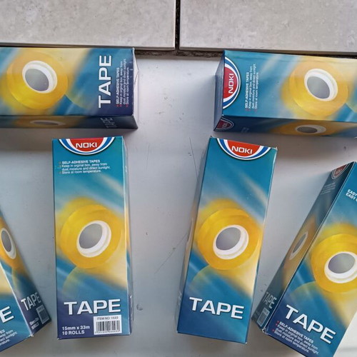 Noki Office Adhesive Tape 15mm x 33m Pack of 6 Boxes