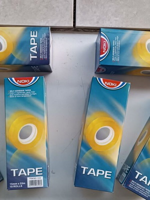 Noki Office Adhesive Tape 15mm x 33m Pack of 6 Boxes