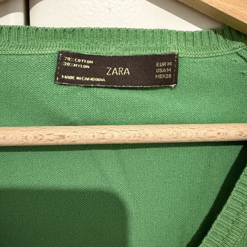 Zara pullover size M used, green