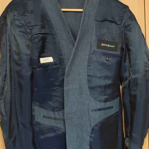 Linen suit Artisti Italiani used, size 50, blue