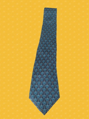 Nina Ricci silk tie like new, blue with classic pattern
