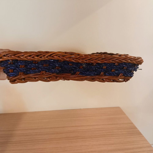 Rectangular Woven Tray in Very Good Condition 35.5x23.5 cm