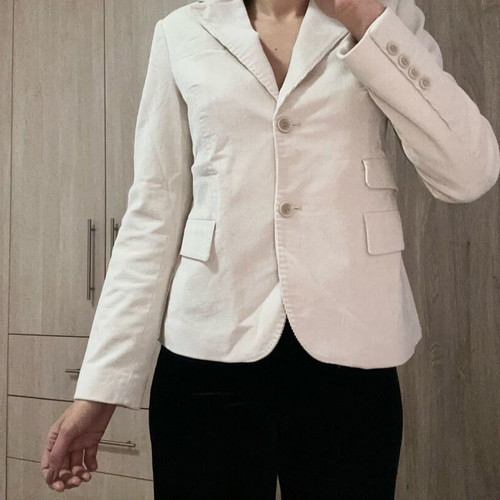 Colori Corduroy Jacket Small White Beige Like New