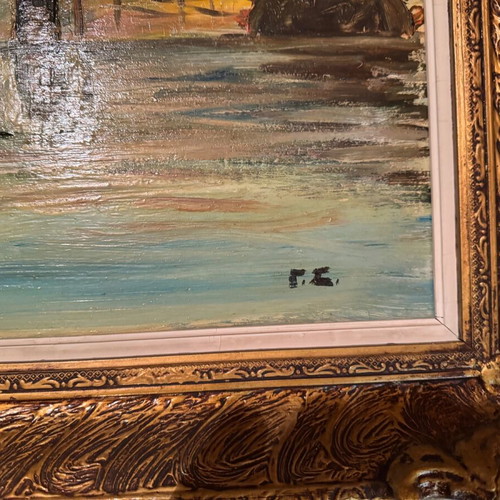 Signed Oil Painting in Classic Frame like new
