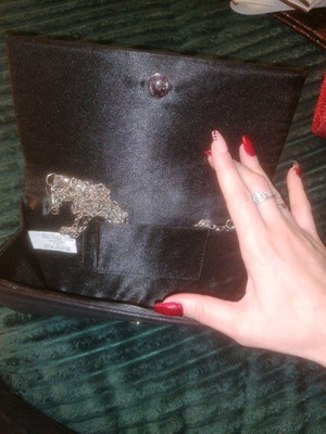 Evening bag used with strass