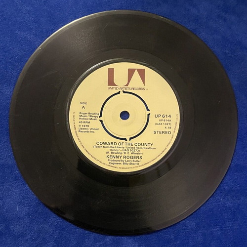 Kenny Rogers 7 Inch Vinyl Record used, country