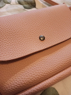 Mandoline crossbody bag pink like new eco leather