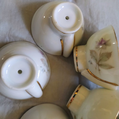 Vintage Japanese Sake Cups Set of 6 with Whistle