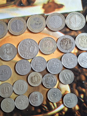 Lot of 31 used coins from Turkey