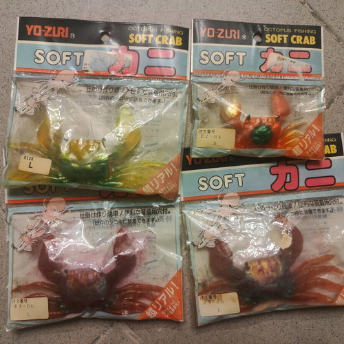 Silicone fishing crabs new, various sizes Yamashita-Yozuri-Uno