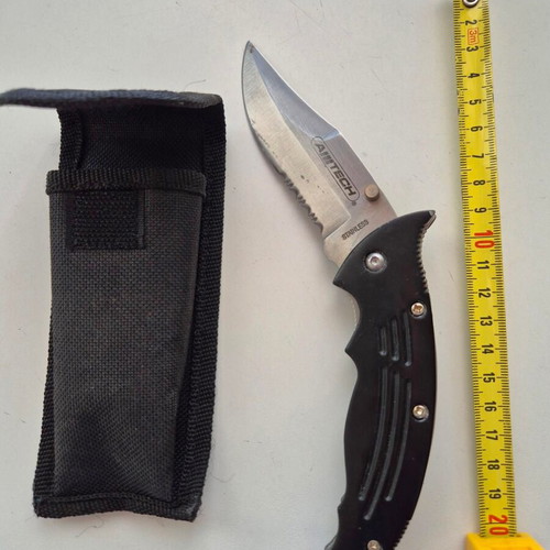 Atech diving knife like new, stainless steel with sheath