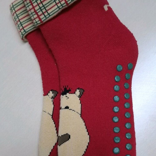 Nici slipper socks new, red and beige for size 37-39