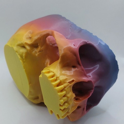 Table decorative skull colorful, new, 3D printed