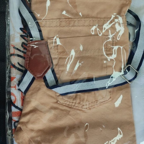 Hastag baby set new for 18 months with polo shirt and pants with suspenders