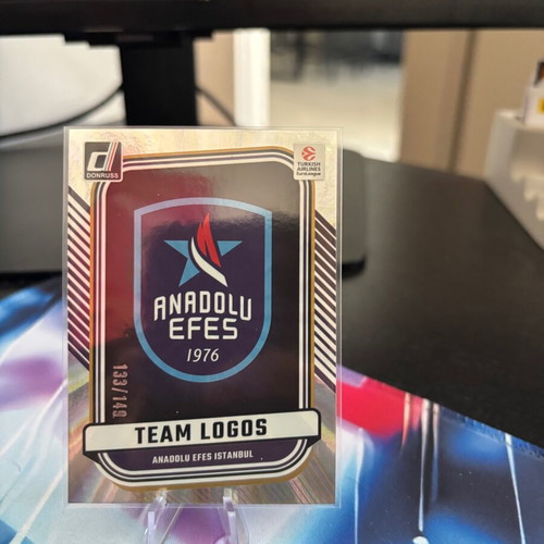 Panini Donruss EuroLeague 2024-25 Anadolu Efes Istanbul Team Logo #6 Laser Parallel card like new