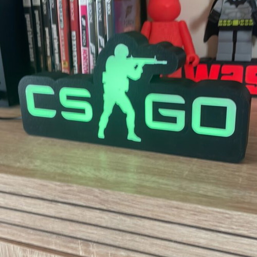 Rgb LED CS GO light with Counter Strike logo new