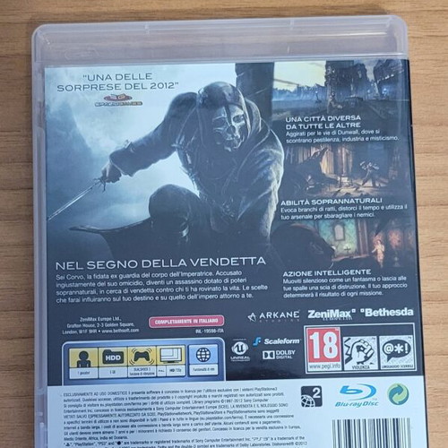 Dishonored PS3 game, European version