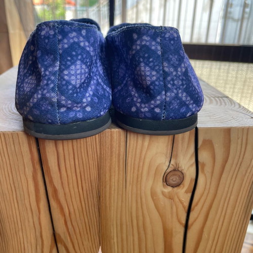 Topman canvas slipper shoes used, summer, size 43, blue ikat print